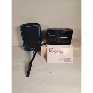 Vintage ANSCO PIX PANORAMA 35mm Film Camera Panoramic Lens Case/ Inst. Works